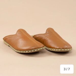 Handmade Leather Mules — Grounding Shoes, Atlantis Turkish Slides